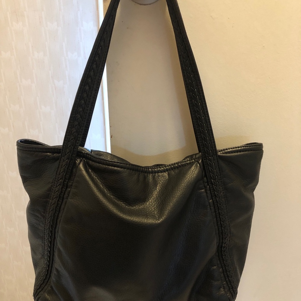 Montana West Black Braided-Handle Shoulder Bag